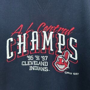 Vintage Cleveland Indians Sweatshirt 3X Embroidered Chief Wahoo